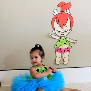 Handmade Flintstone Pebbles Costume